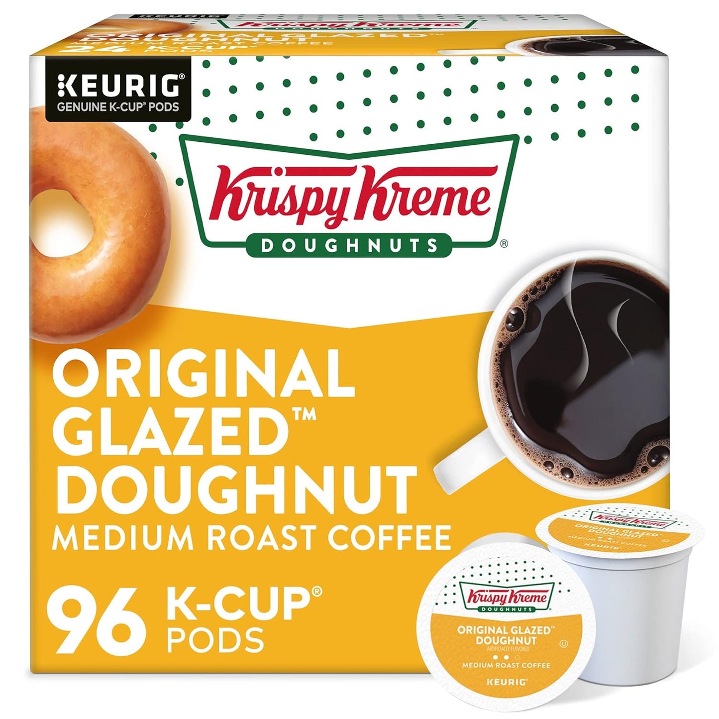 Krispy Kreme Original Glazed Doughnut K-Cup Pods for Coffee Lovers