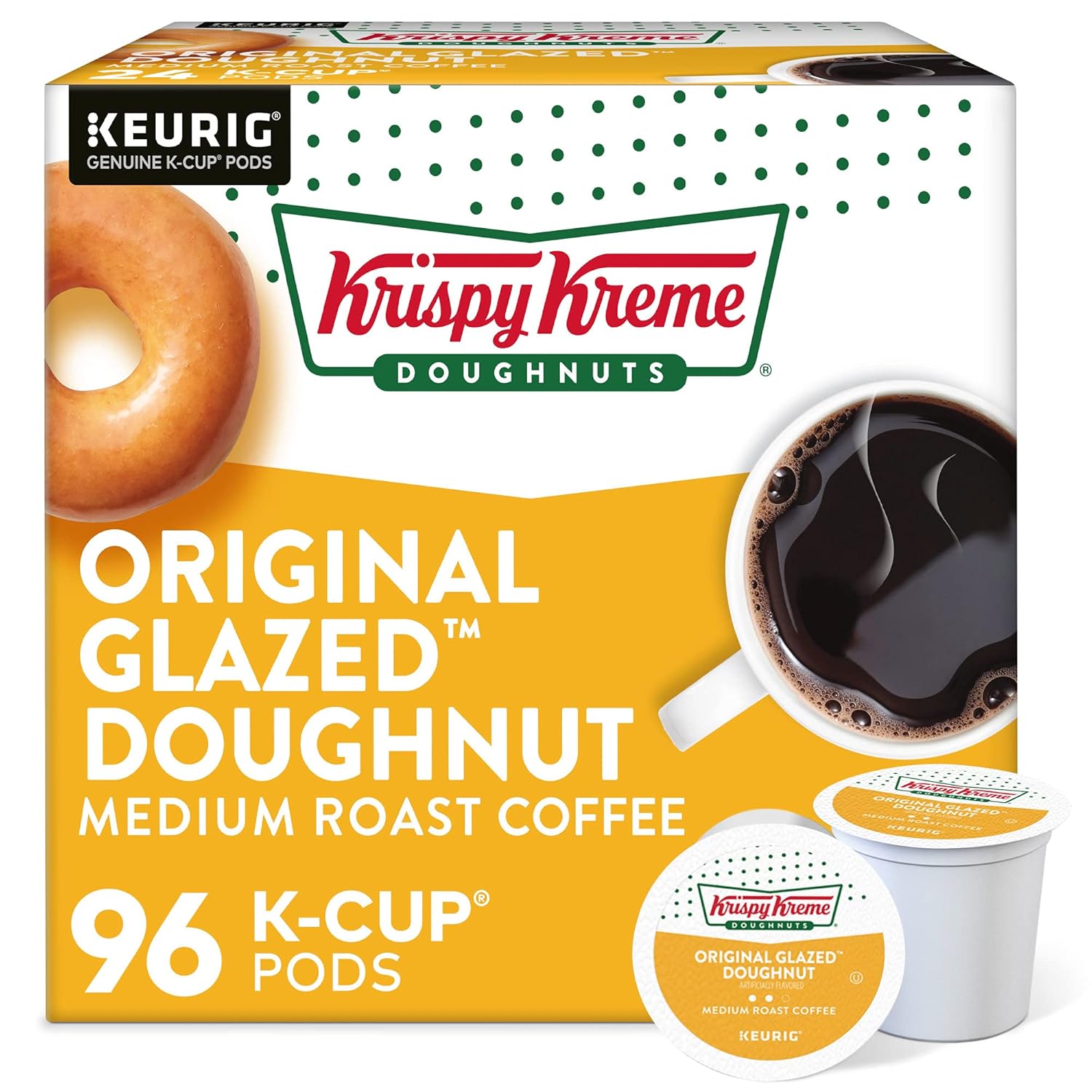Krispy Kreme Original Glazed Doughnut K-Cup Pods for Coffee Lovers