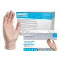 AMMEX Clear Vinyl Disposable Exam Gloves 3 Mil - Large Case of 1000