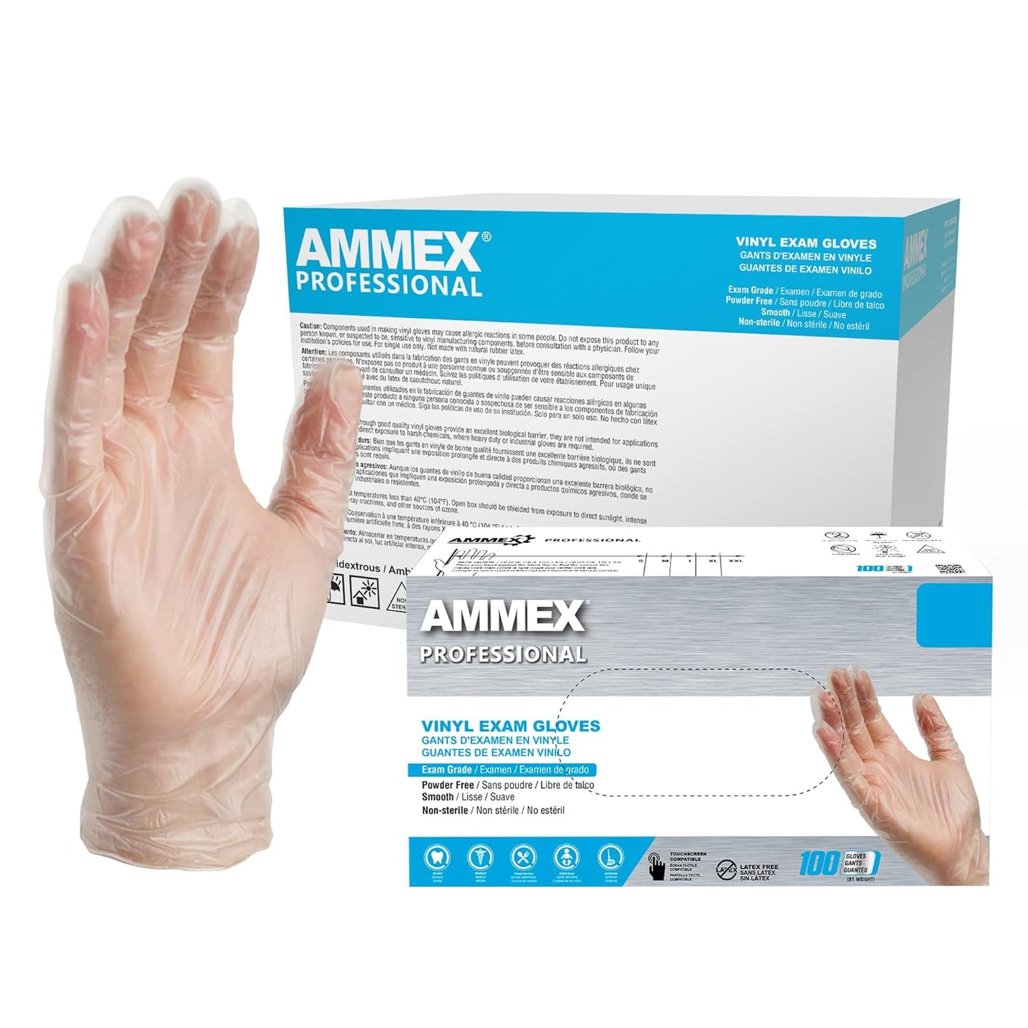 Clear Vinyl Medical Gloves - Latex Free, Disposable, 1000 Count