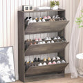 Shoe Cabinet with 3 Flip Drawers - Slim Hidden Entryway Storage