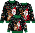 Curipeer Matching Family Ugly Christmas Sweater Outfits - Festive men