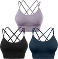 Evercute Cross Back Sport Bras for Yoga and Fitness Workouts