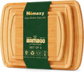 Bamboo Cutting Boards Set of 3 - Two-Tone Pre Oiled Boards