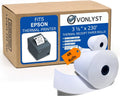 3 1/8 x 230 Thermal Paper Receipt Roll for Epson Printer - Pack 48