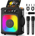 Karaoke Machine with 2 Wireless Mics - Portable Party Speaker