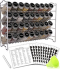 Spice Rack Organizer with 36 Glass Jars - Compact Countertop System