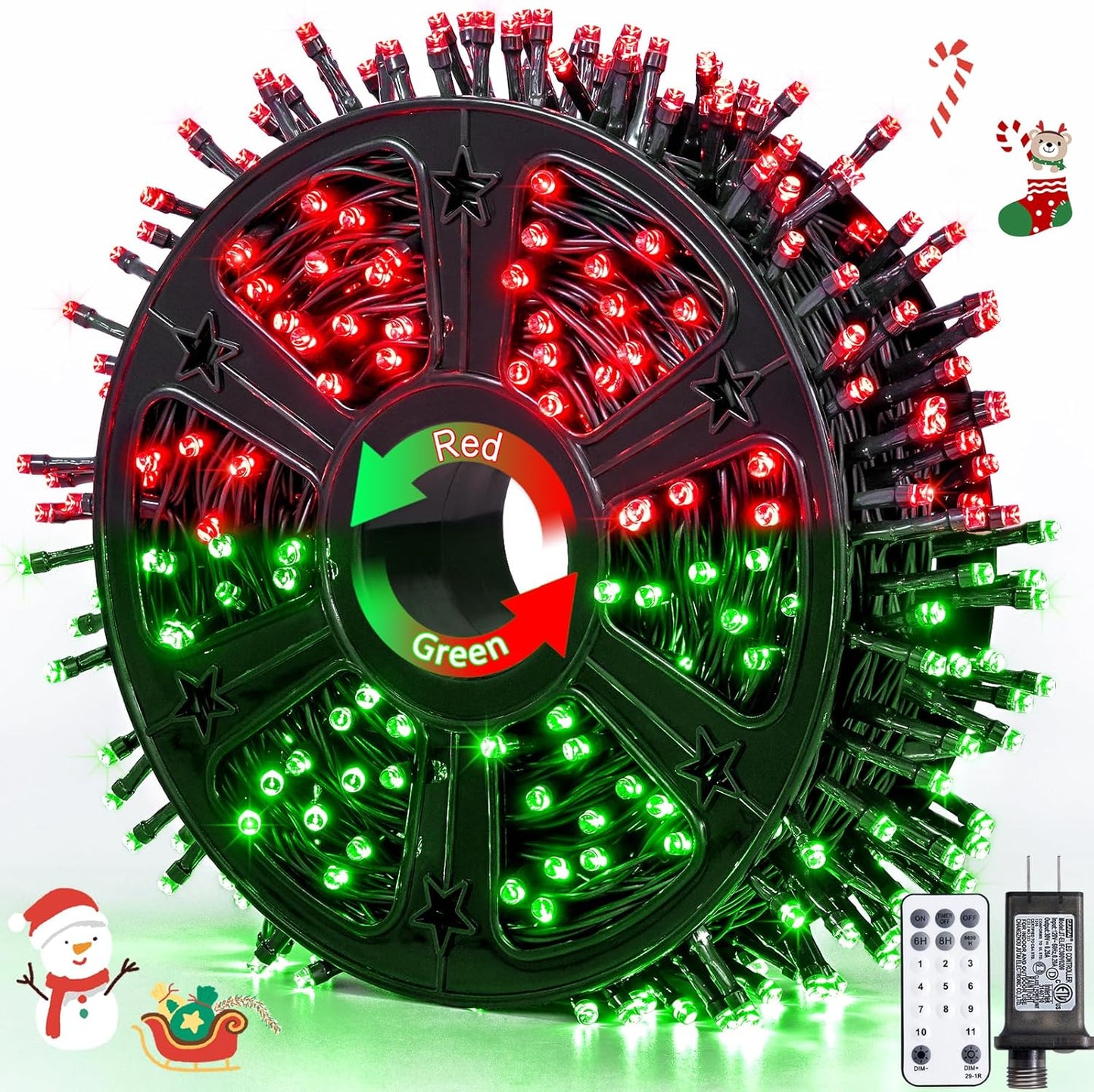 JMEXSUSS 173ft 500 LED Christmas Lights for Festive Decor