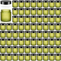 4 oz Glass Jars with Lids Pea Green - 96 Pack Norme