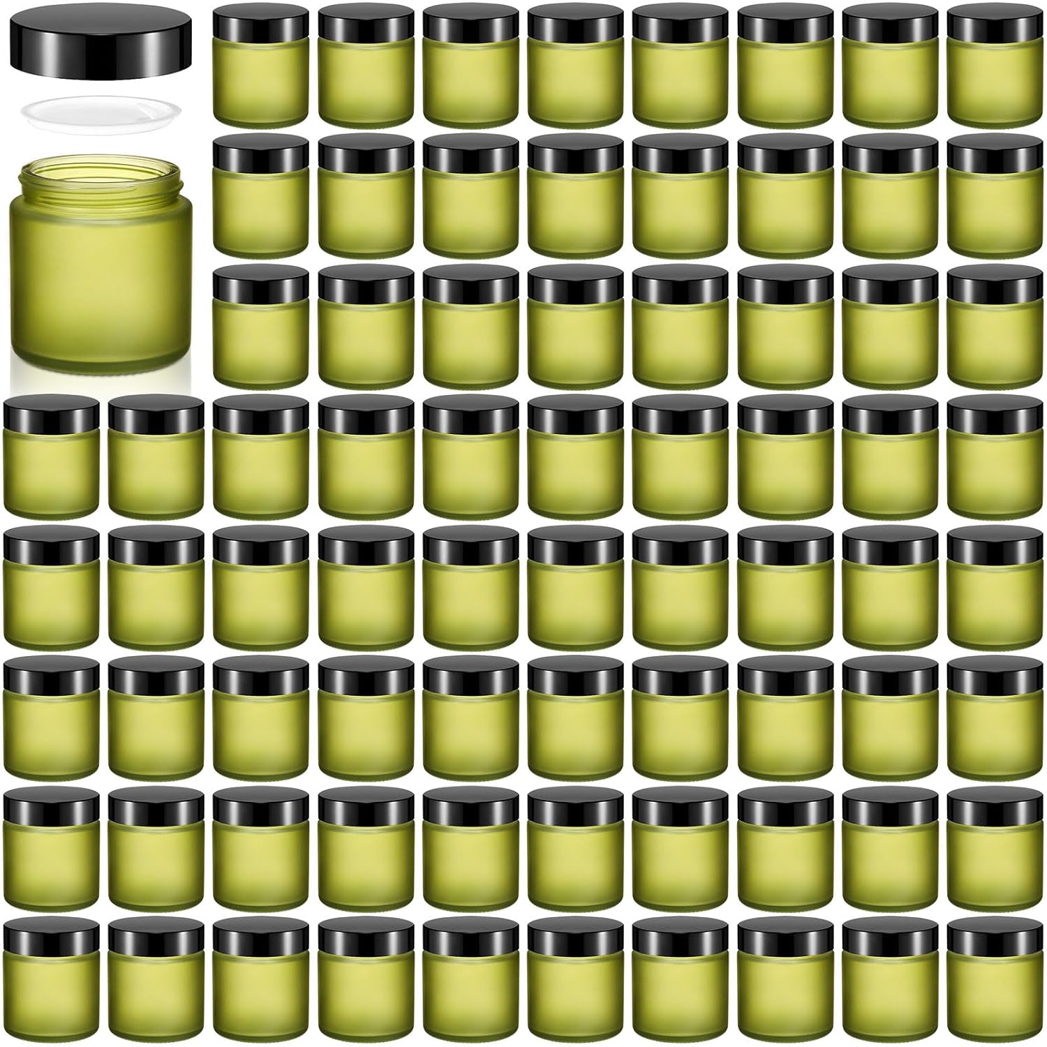 96 Pcs 4 oz Glass Jars with Lids for Cosmetics and Crafts
