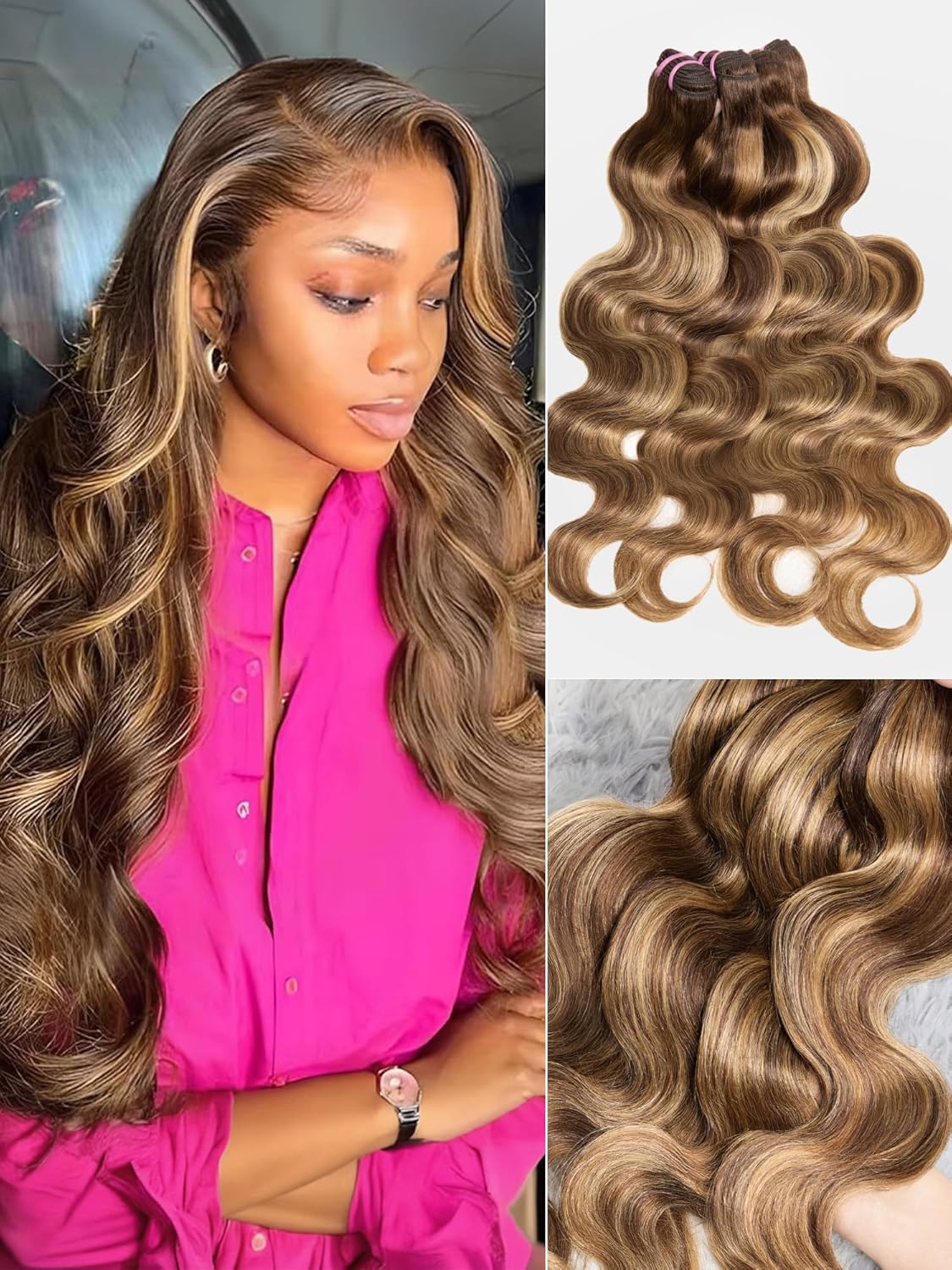 Brown Highlight Body Wave Bundles for Stunning Hair Styles