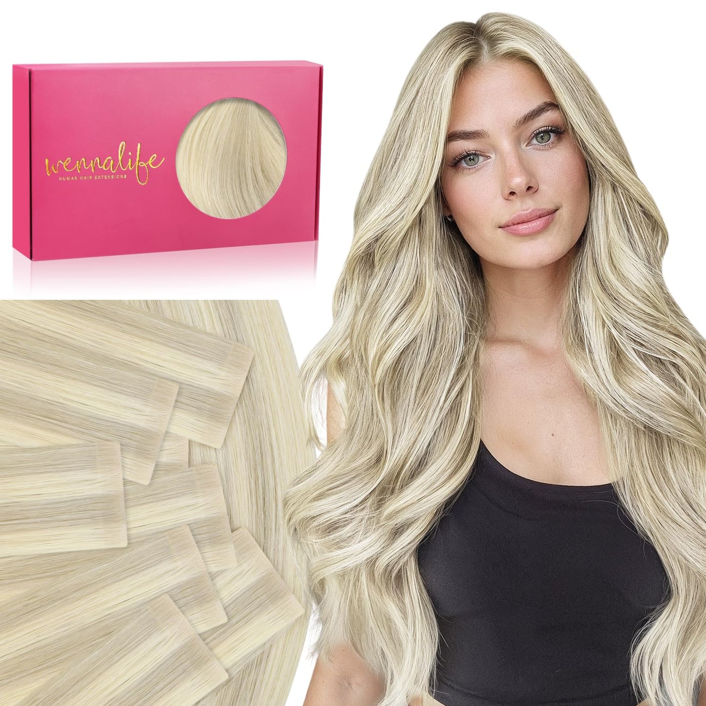 WENNALIFE Invisi Edge Tape in Hair Extensions for Seamless Style