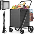 Folding Shopping Cart for Groceries - Heavy Duty 360 lbs Capacity