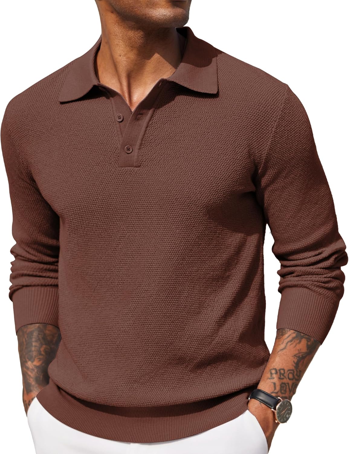 COOFANDY Mens Knit Polo Shirts for Stylish Casual Wear