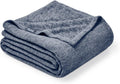 Polar Fleece Blanket Full/Queen - Heathered Dark Blue - Warm & Cozy