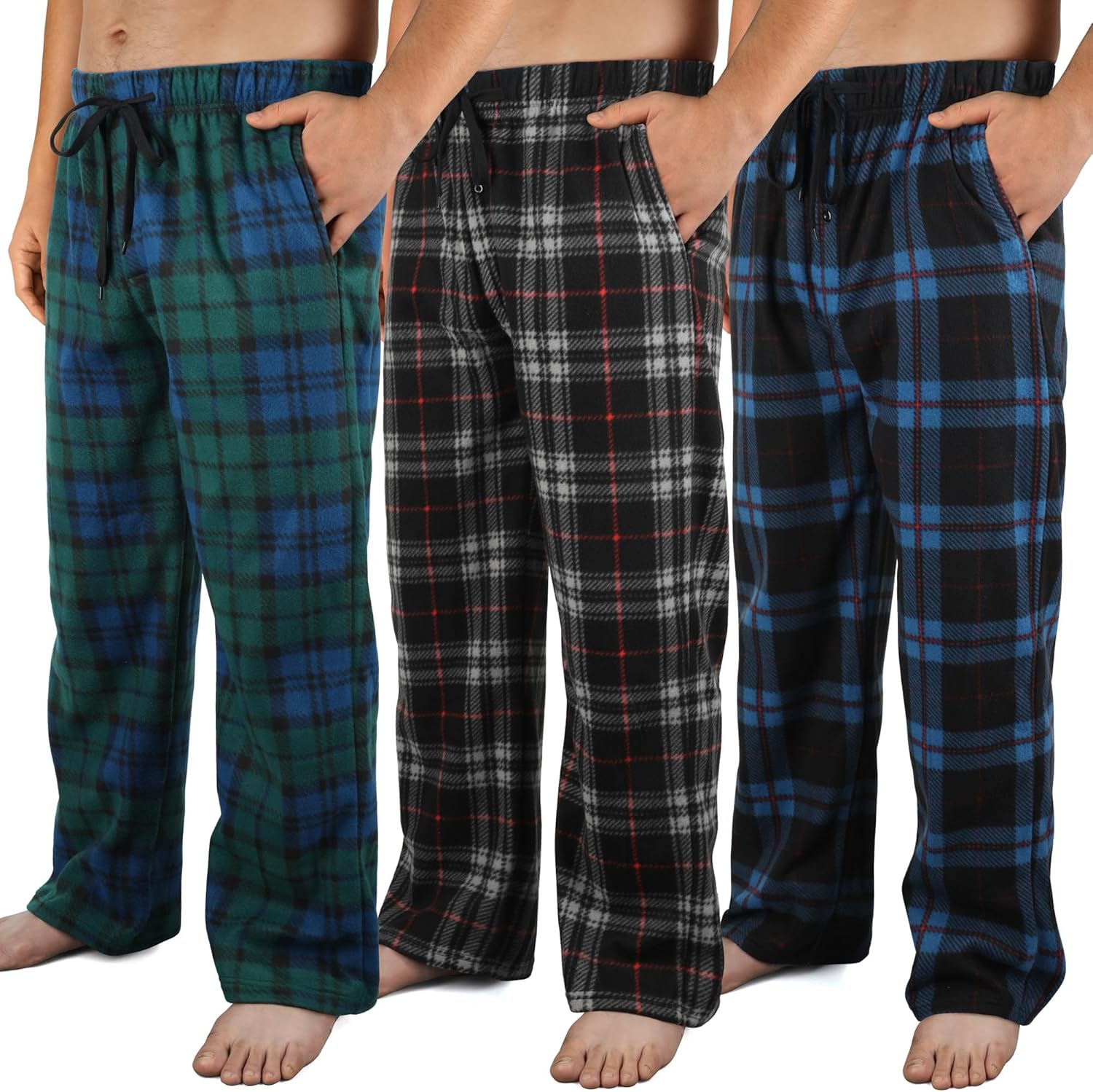 Microfleece Mens Pajama Pants 3 Pack for Ultimate Comfort
