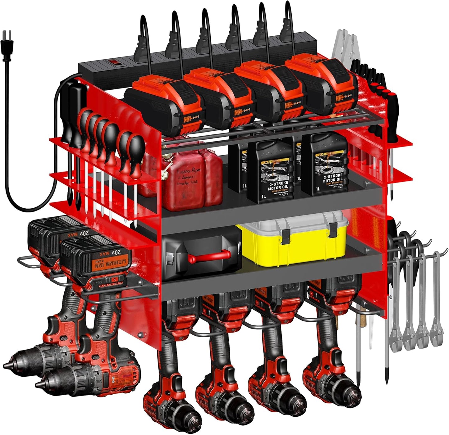 6-Slot Drill Storage Rack