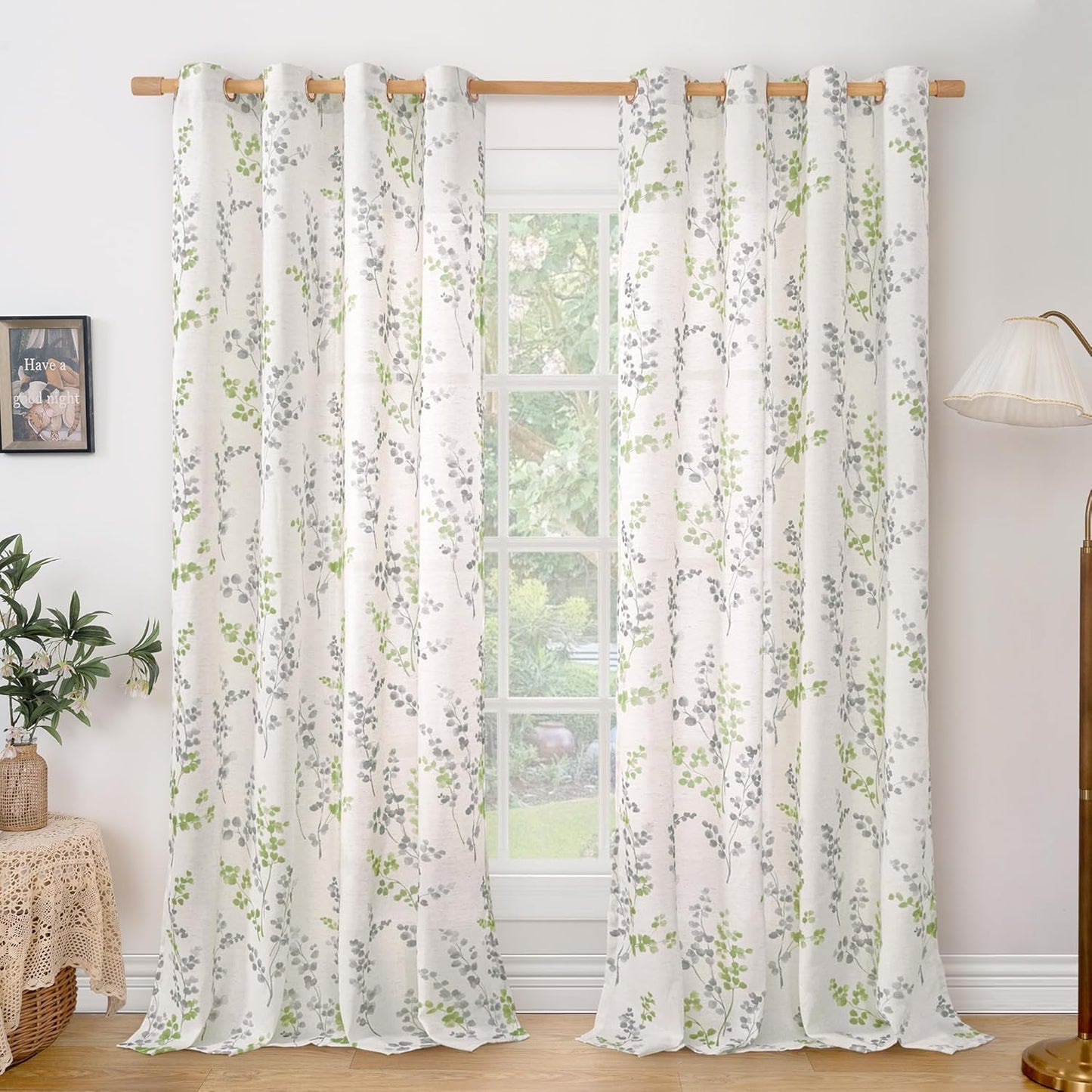 BGment Linen Curtains for Living Room 95 Inch Length 2 Panels