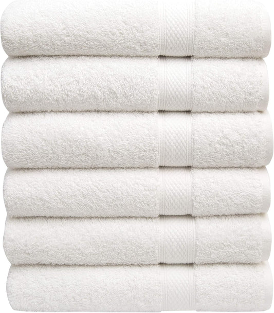 Luxury Bath Towels Set of 6 - Soft, Absorbent & Lightweight