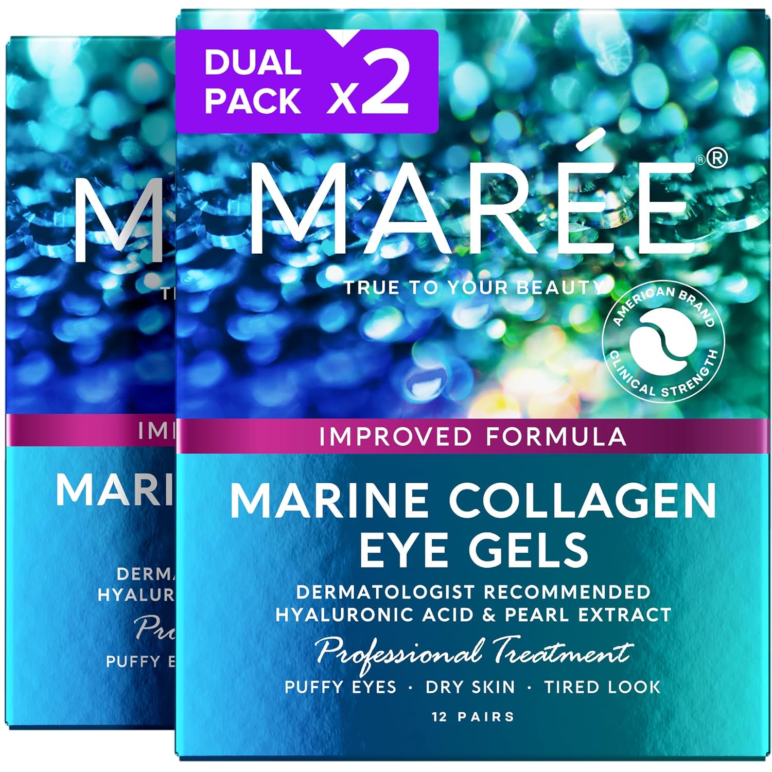MAREE Eye Gels for Puffy Eyes and Dark Circles - 2 PACK