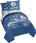 Minecraft Full Bed Comforter Set - Soft 7-Piece Kids Bedding