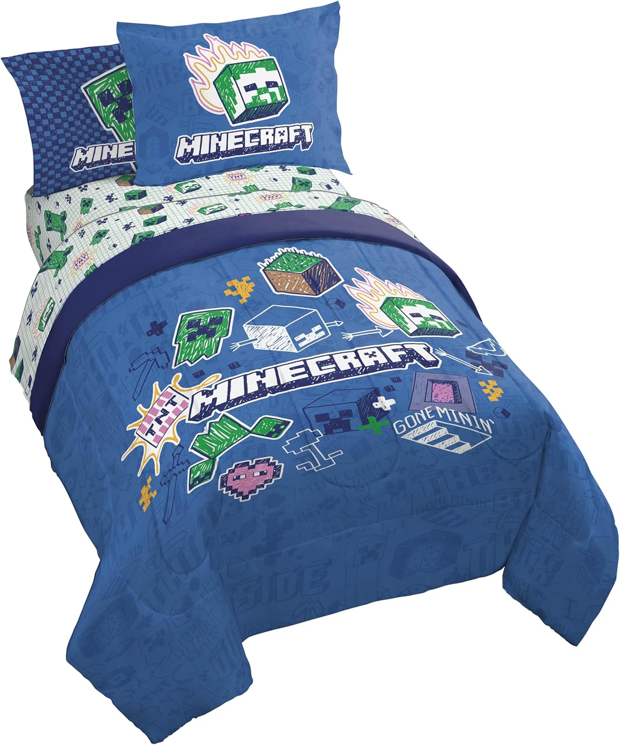 Minecraft Comforter Set for Kids - Soft and Cozy Bedding