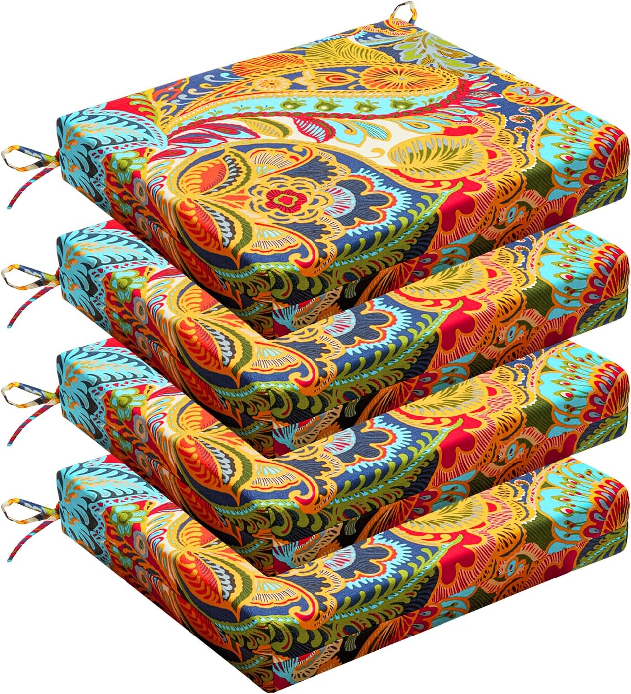 Wellsin Outdoor Chair Cushions Set of 4 for Patio Furniture