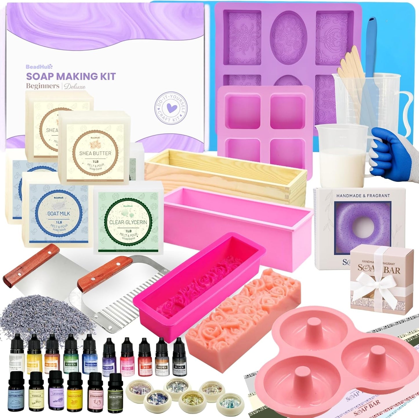 Soap Making Kit for Beginners - 6LBS Melt & Pour Soap Base