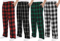 Men's Flannel Pajama Pants Plaid Sleep & Lounge Bottoms - Warm Comfort