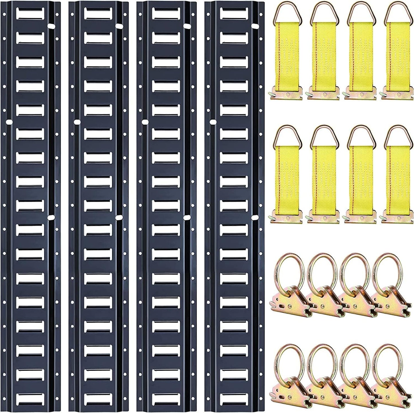 Trekassy 8ft E Track Tie-Down Rail Kit for Secure Cargo