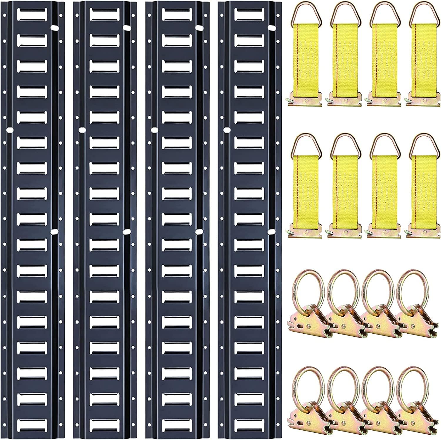 Trekassy 8ft E Track Tie-Down Rail Kit for Secure Cargo