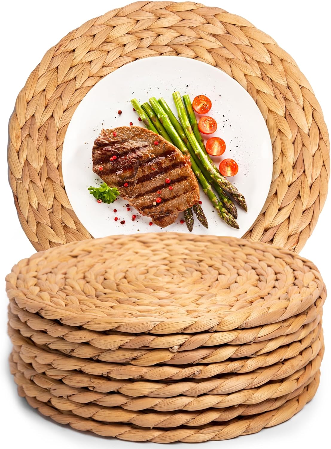 Boho Round Placemats Set - Farmhouse Chic Elegance by DD