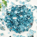 YISZM Fire Glass for Propane Fire Pit - Aqua Blue 20 lbs