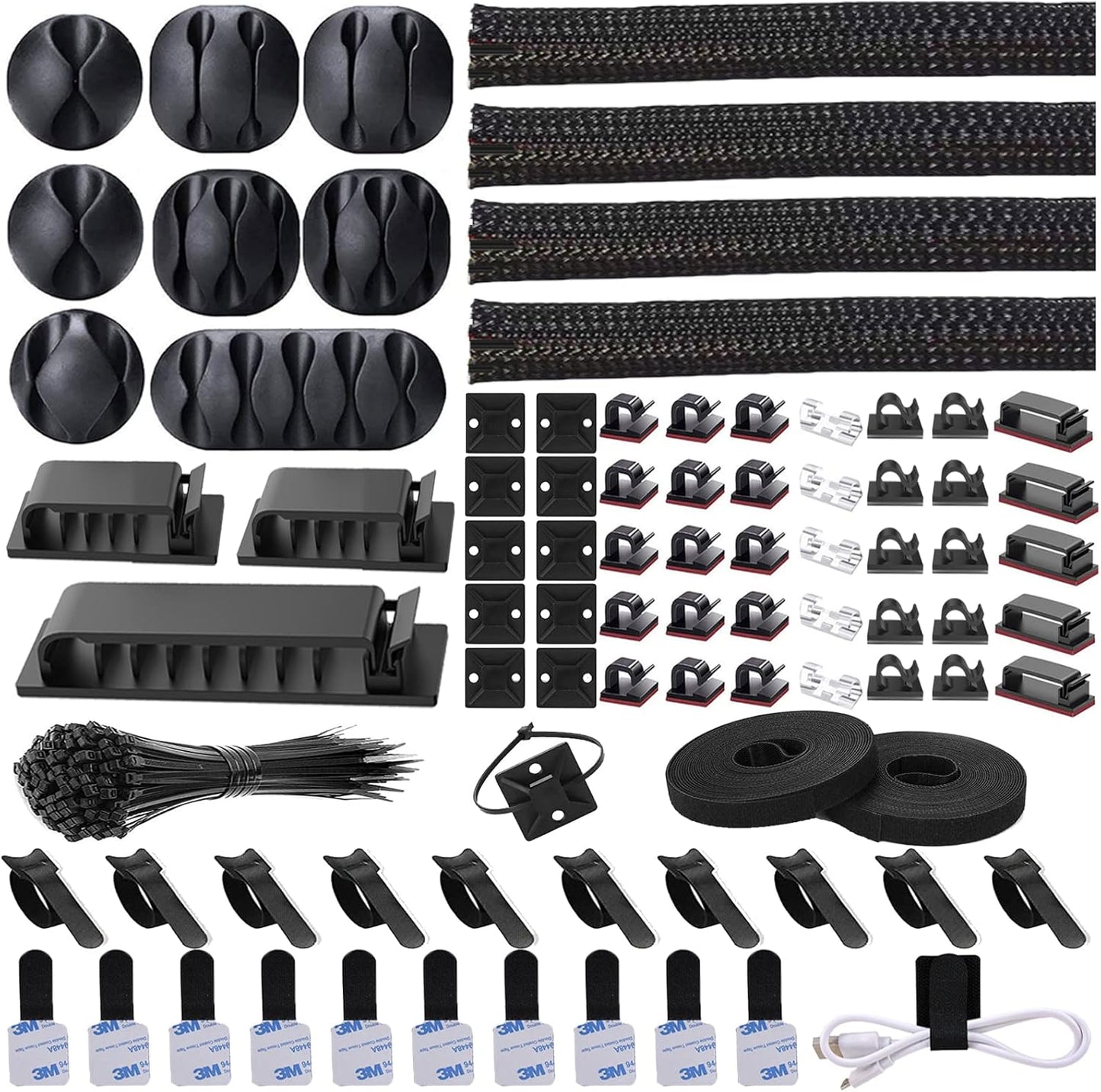 Organize with Ease: N NOROCME 192 PCS Cable Management Kit