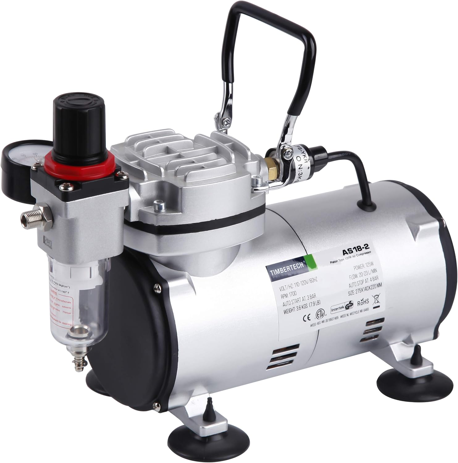 TIMBERTECH Airbrush Compressor: Compact Powerhouse!