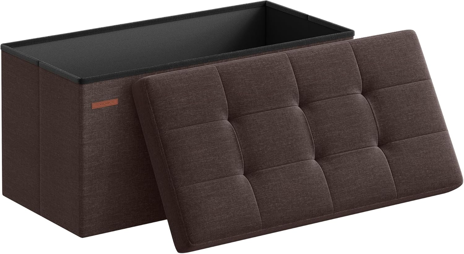 SONGMICS Mazie Collection 30 Inches Folding Storage Ottoman