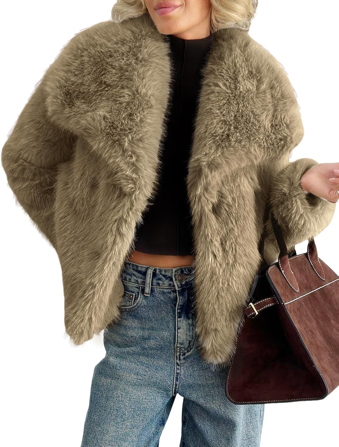 Yimoon Womens Faux Fur Coat for Winter Warmth and Style