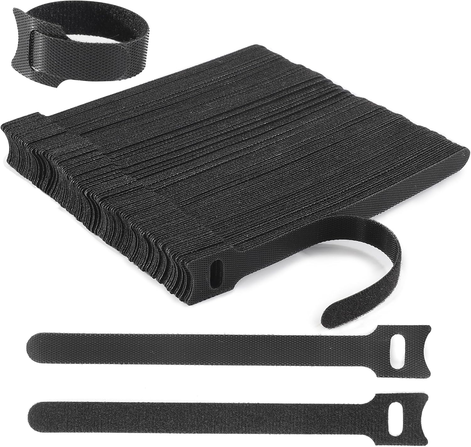 Nettbe 126 PCS 8 Reusable Cable Ties - Adjustable Cord Straps