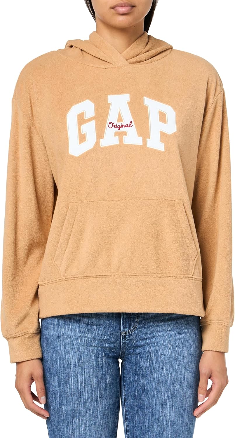GAP womens Logo Microfleece Hoodie for Ultimate Comfort