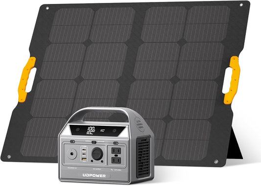 C400 Solar Generator Kit with 120W Solar Panel for Camping