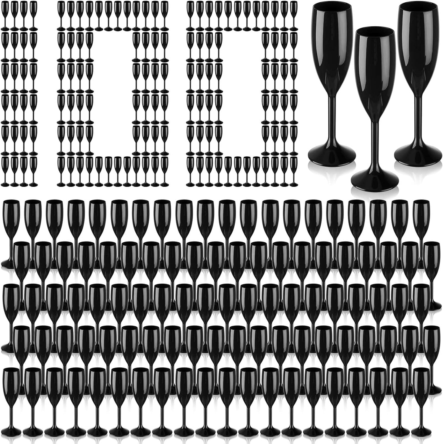 Unbreakable 100 Pcs Champagne Flutes for Elegant Celebrations