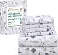 RUVANTI 6 Pcs Cotton Sheets Queen Set - Breathable Percale Cotton