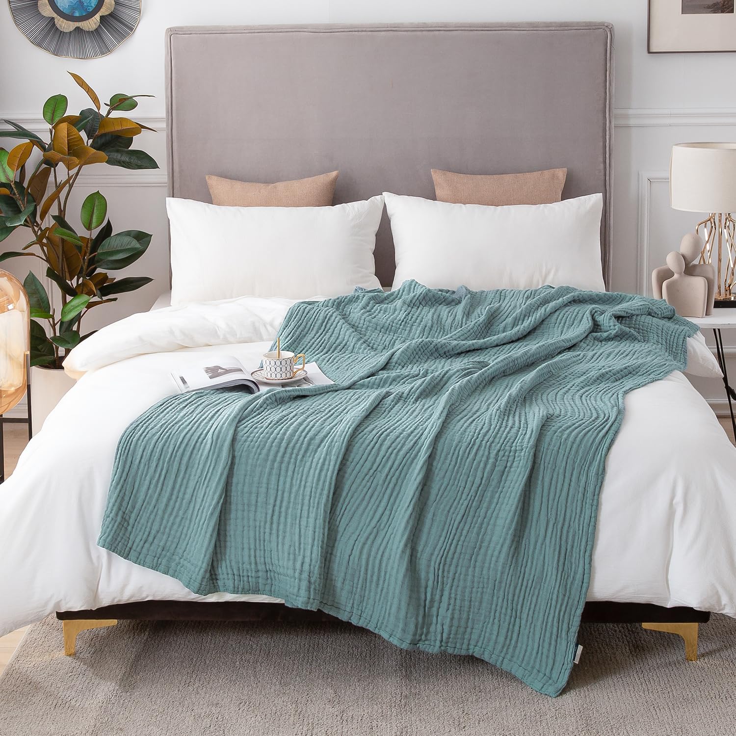 EMME Cotton Muslin Blanket King Size - Soft and Breathable