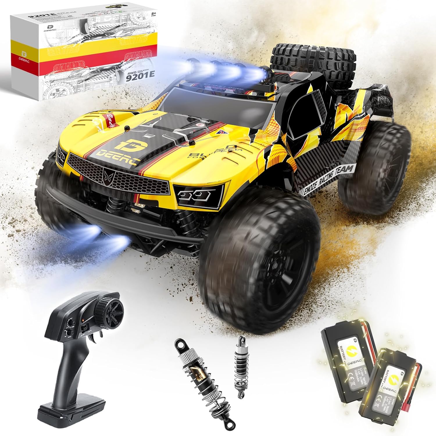 DEERC 9201E Large Remote Control Truck for All-Terrain Fun