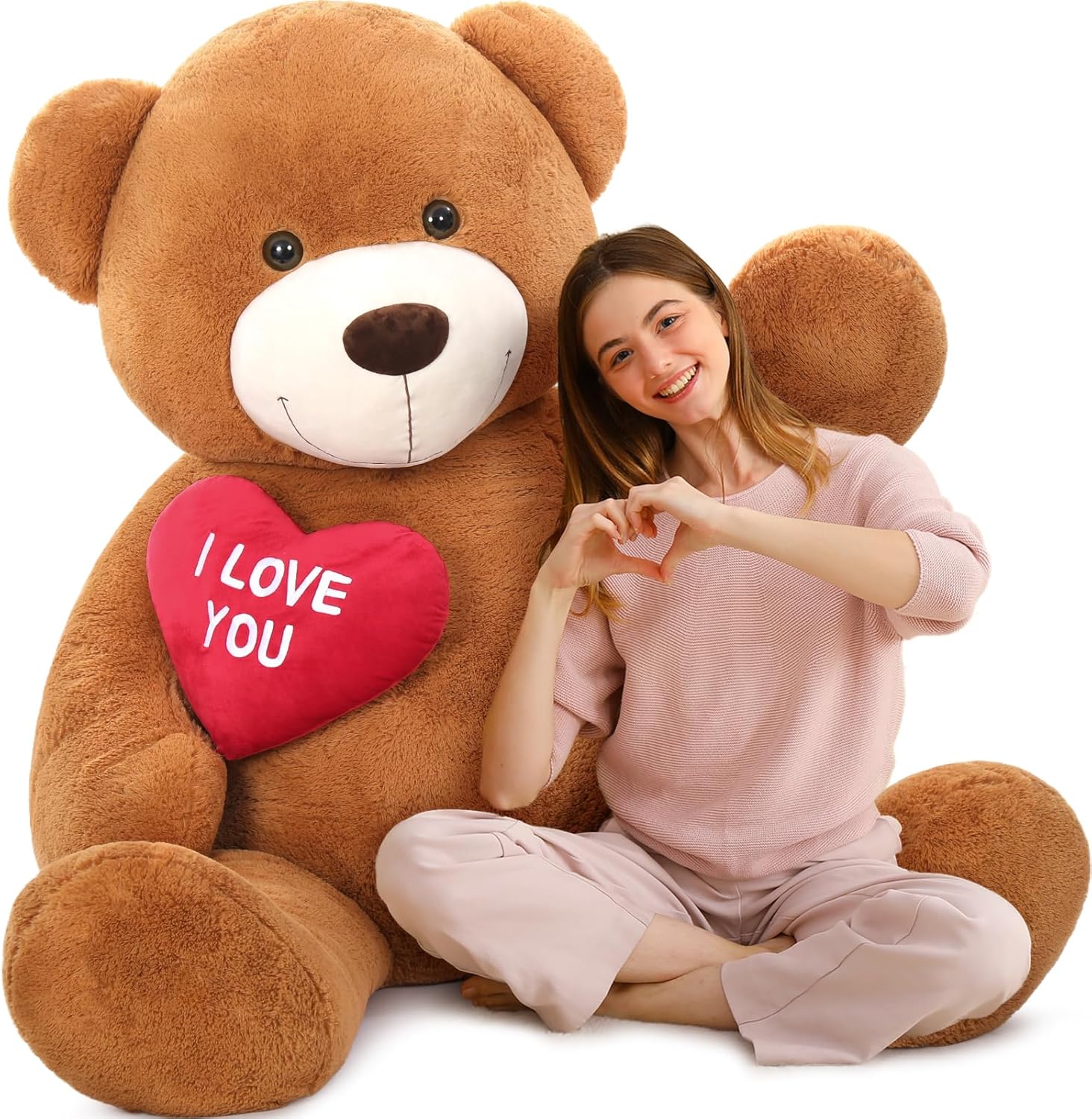MaoGoLan Giant Teddy Bear - 6ft I Love You Heart Plush Toy
