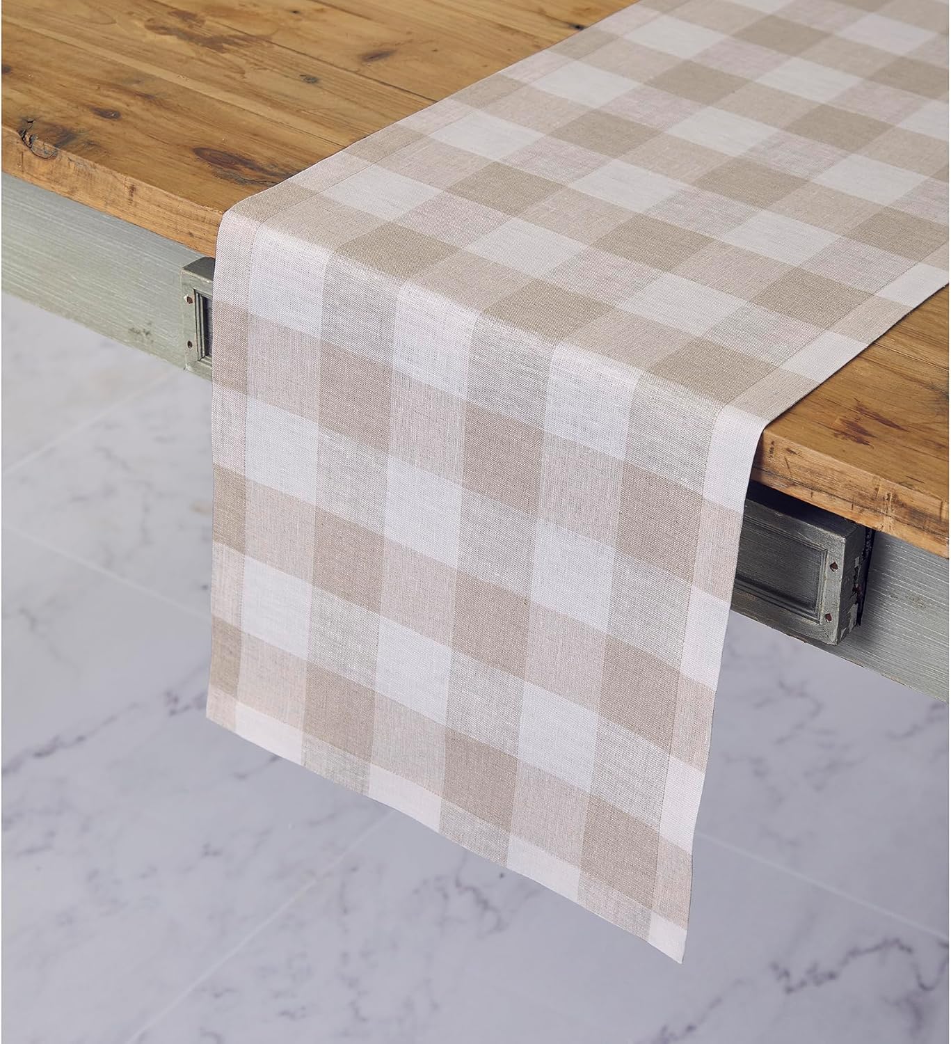Checkered Table Runner 14 x 108 Inches for Elegant Dining