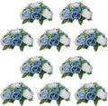 NUPTIO Flower Ball Arrangement Bouquet - Dusty Blue 9.5 in - Wedding