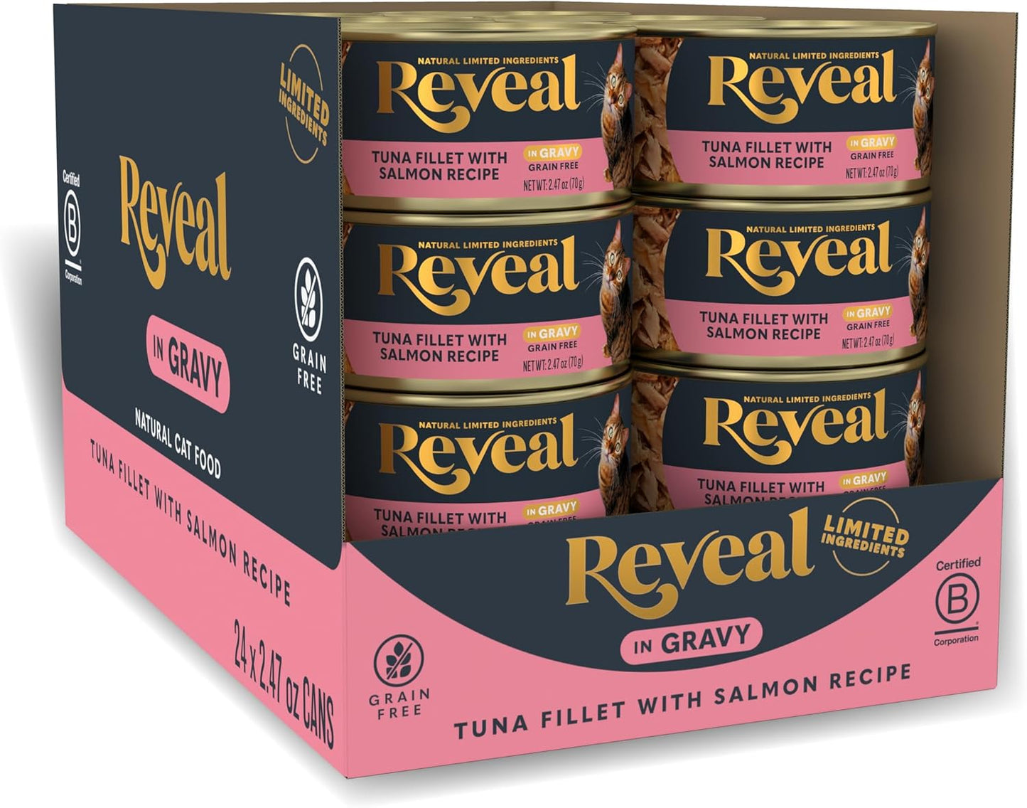 Reveal Grain Free Wet Canned Cat Food - Premium Nutrition 24 Pack