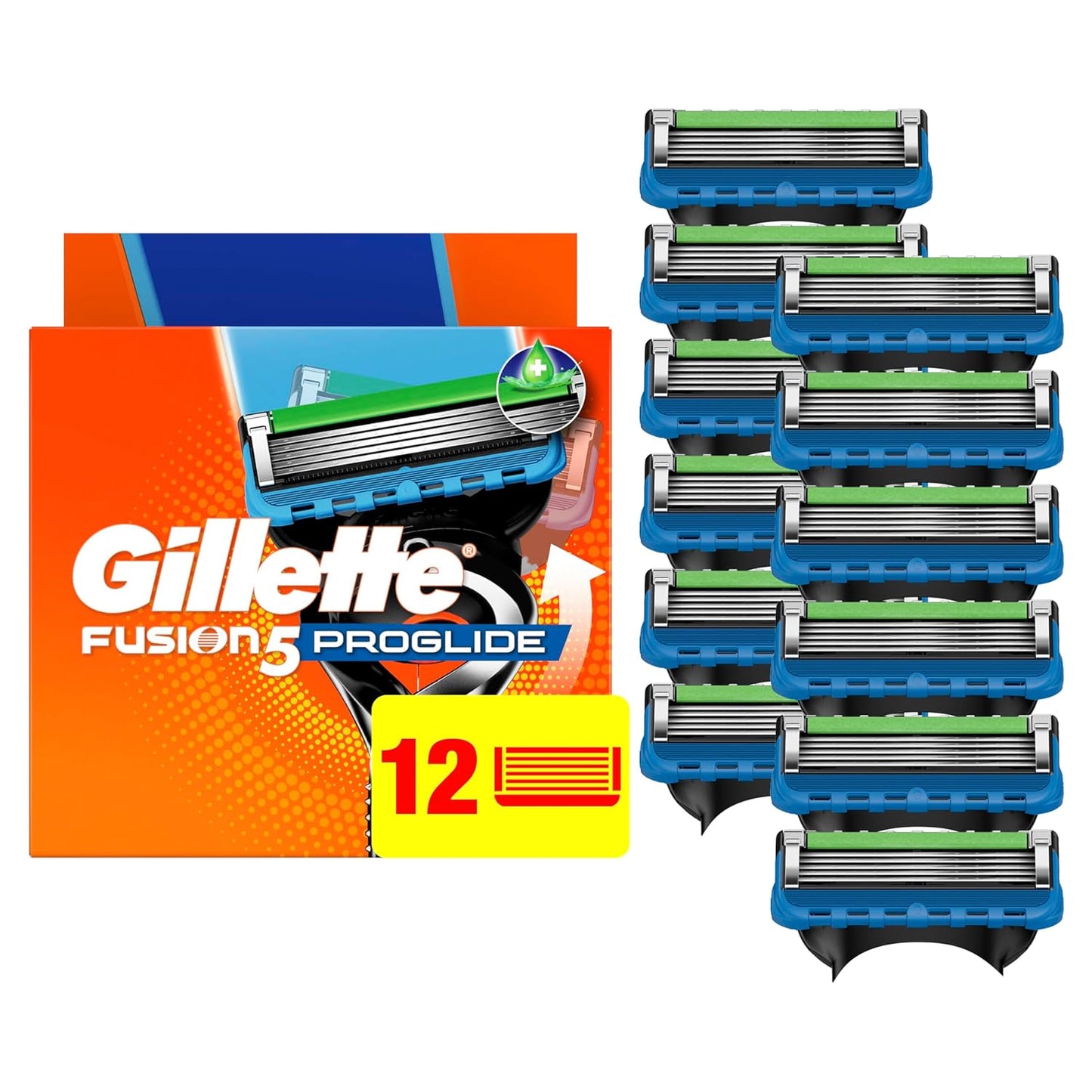 Gillette ProGlide Razor Refills for Men - 12 Blade Refills