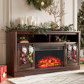 Fireplace TV Stand for up to 65 in with Sliding Barn Doors - Farmhouse